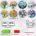 Lot de 8 sous-verres peinture diamant bouquet – 2