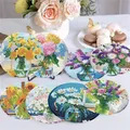 Lot de 8 sous-verres peinture diamant bouquet – 3