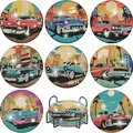 Lot de 8 sous-verres peinture diamant bouquet – Couleur BD334