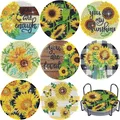 Lot de 8 sous-verres peinture diamant bouquet – Couleur BD342