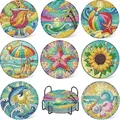Lot de 8 sous-verres peinture diamant bouquet – Couleur BD388