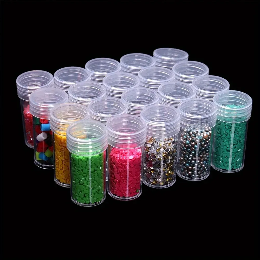 Lot de petites bouteilles rondes pour peinture diamant