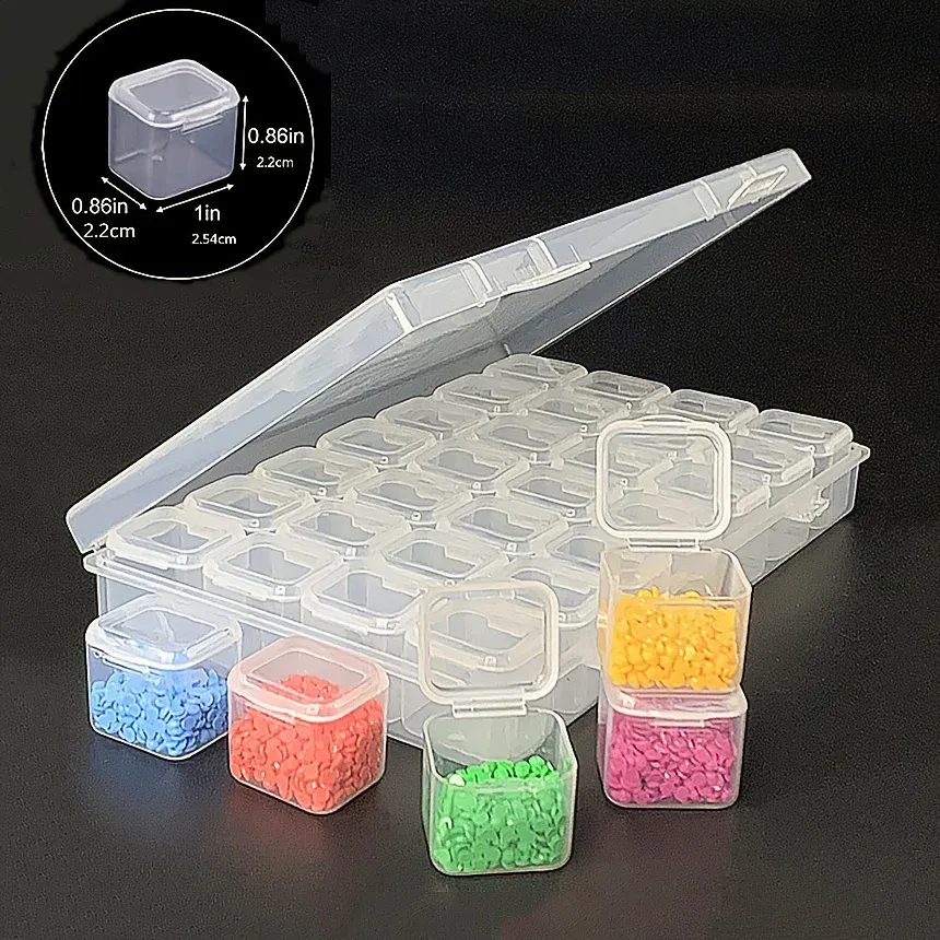 Organisateur de perles 28 à 56 grilles pour bijoux