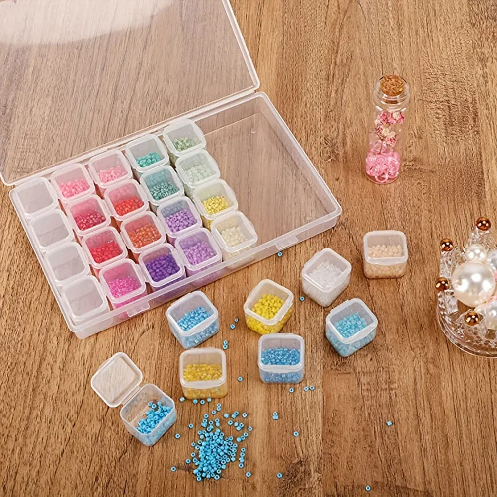 Organisateur de perles 28 à 56 grilles pour bijoux