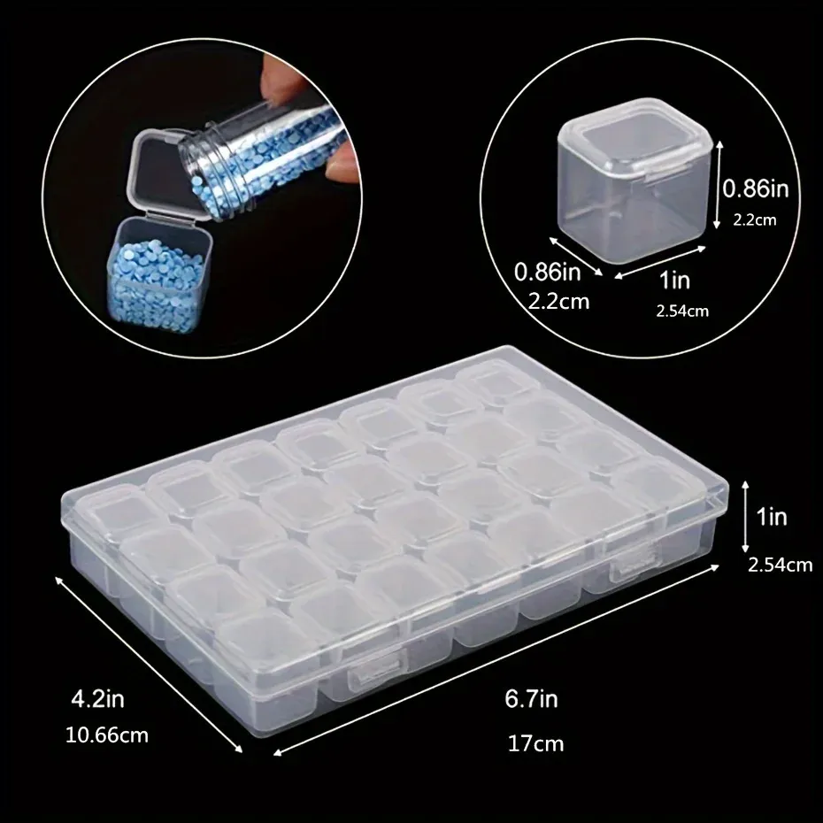Organisateur de perles 28 à 56 grilles pour bijoux