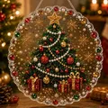 Ornements suspendus Noël peinture diamant acrylique – Couleur BLANC (01)