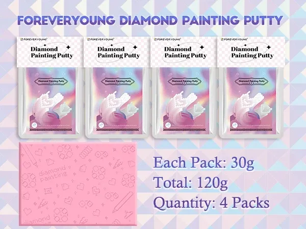 Pâte à modeler pour peinture diamant 30 g x 4