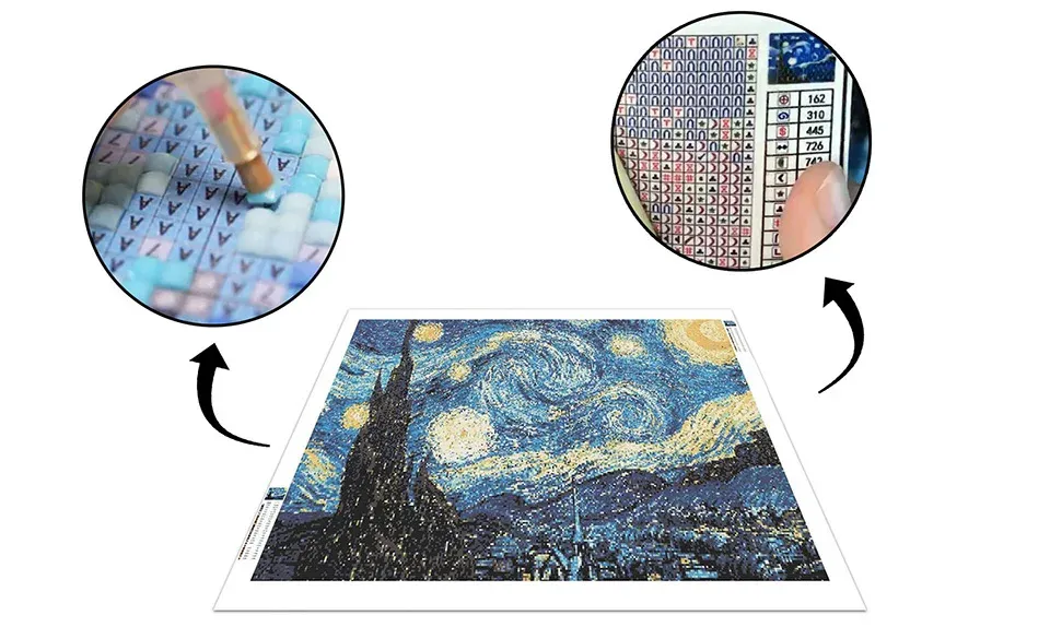 Peinture diamant 120 couleurs 40 à 120 cm