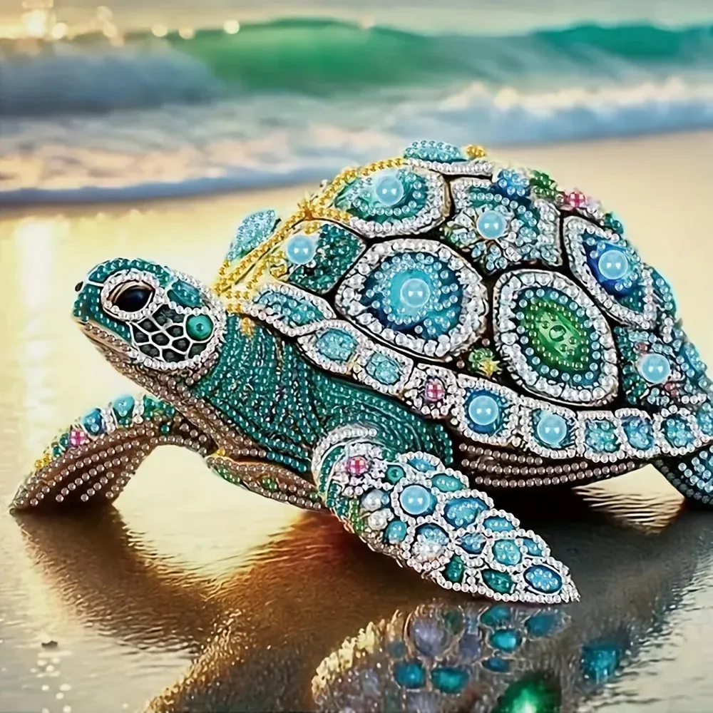 Peinture diamant 5D Alien Tortue 30x30 cm