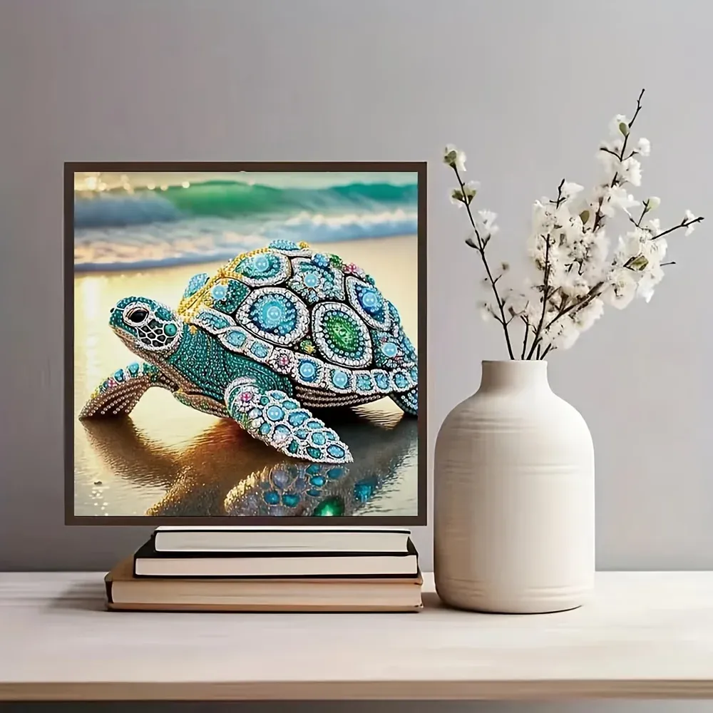 Peinture diamant 5D Alien Tortue 30x30 cm