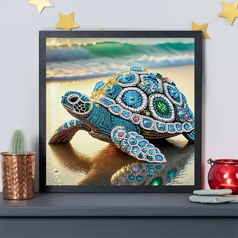 Peinture diamant 5D Alien Tortue 30x30 cm