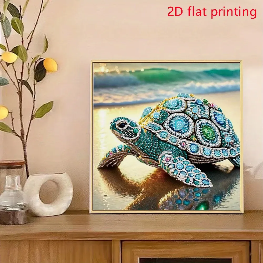 Peinture diamant 5D Alien Tortue 30x30 cm