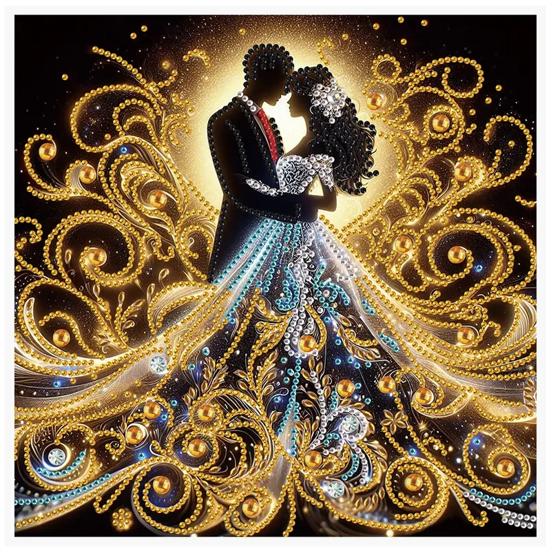 Peinture diamant 5D couple romantique 30 cm