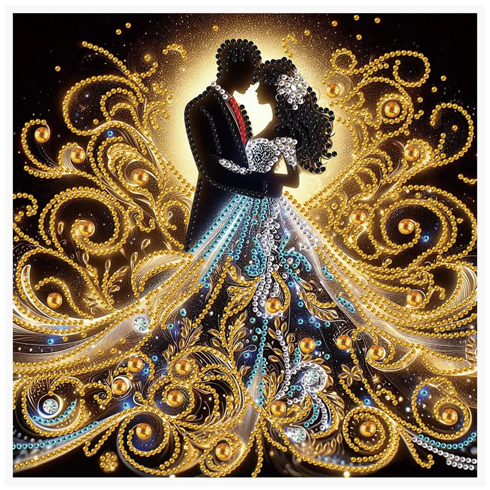 Peinture diamant 5D couple romantique 30 cm