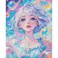 Peinture diamant 5D fille bulles colorées 40x50 cm – 1