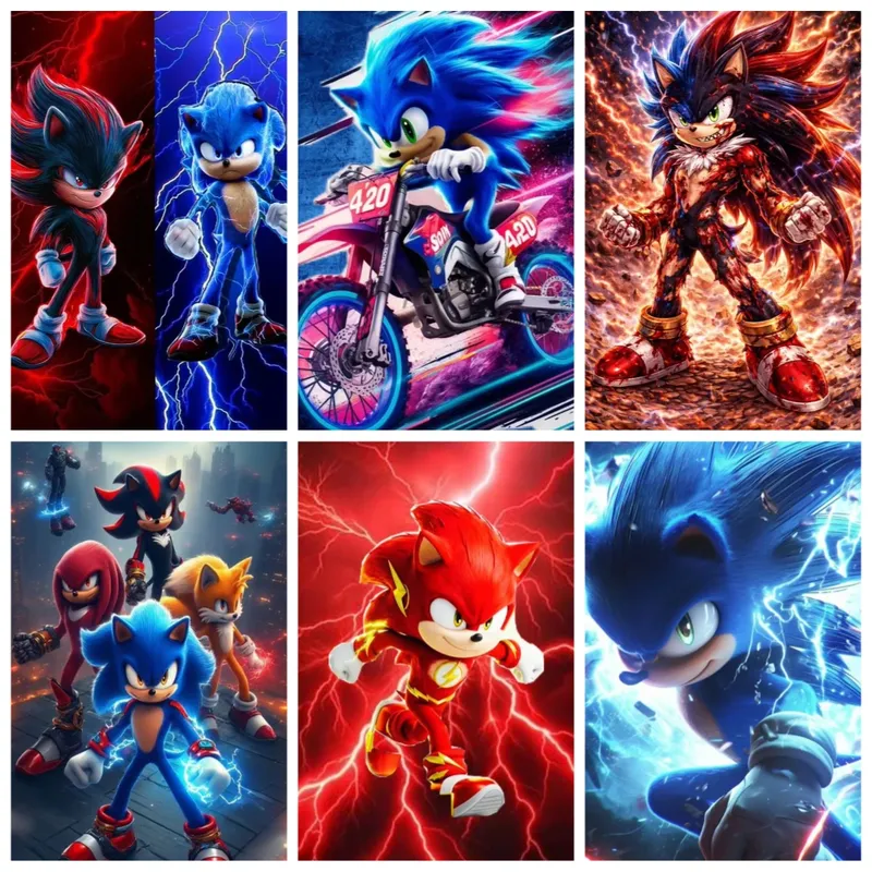 Peinture diamant 5D personnage de dessin animé 30 à 70 cm