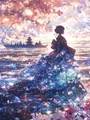 Peinture diamant 5D personnages japonais 20 à 70 cm – Couleur Bleu marine (A9)