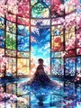 Peinture diamant 5D personnages japonais 20 à 70 cm – Couleur Bourgogne (A4)
