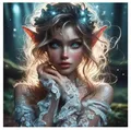 Peinture diamant 5D portrait de fée et fleur – Couleur YT5442