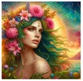 Peinture diamant 5D portrait de fée et fleur – Couleur YT5444