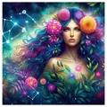 Peinture diamant 5D portrait de fée et fleur – Couleur YT5446