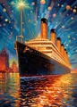 Peinture diamant affiche Titanic 20x25 à 50x70 cm – Couleur vert (07)