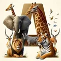 Peinture diamant alphabet animal 20 à 50 cm – Couleur 713