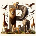 Peinture diamant alphabet animal 20 à 50 cm – Couleur 714