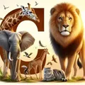 Peinture diamant alphabet animal 20 à 50 cm – Couleur 715