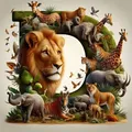 Peinture diamant alphabet animal 20 à 50 cm – Couleur 716