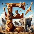 Peinture diamant alphabet animal 20 à 50 cm – Couleur 717