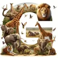 Peinture diamant alphabet animal 20 à 50 cm – Couleur 719