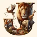 Peinture diamant alphabet animal 20 à 50 cm – Couleur 722
