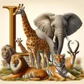 Peinture diamant alphabet animal 20 à 50 cm – Couleur 724