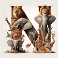 Peinture diamant alphabet animal 20 à 50 cm – Couleur 726