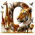 Peinture diamant alphabet animal 20 à 50 cm – Couleur 727