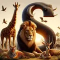 Peinture diamant alphabet animal 20 à 50 cm – Couleur 731