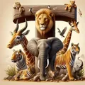 Peinture diamant alphabet animal 20 à 50 cm – Couleur 732