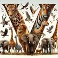 Peinture diamant alphabet animal 20 à 50 cm – Couleur 734