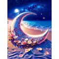 Peinture diamant amour rond 30x40cm perceuse ronde – Couleur jaune clair