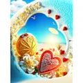 Peinture diamant amour rond 30x40cm perceuse ronde – Couleur MULTI