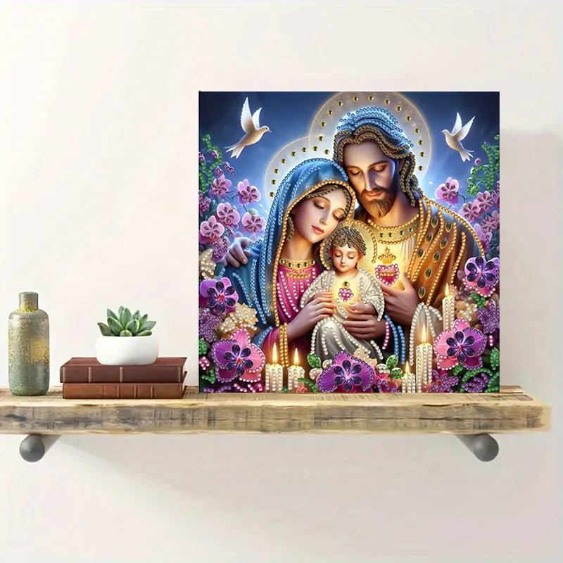 Peinture diamant ange forme spéciale 30 cm