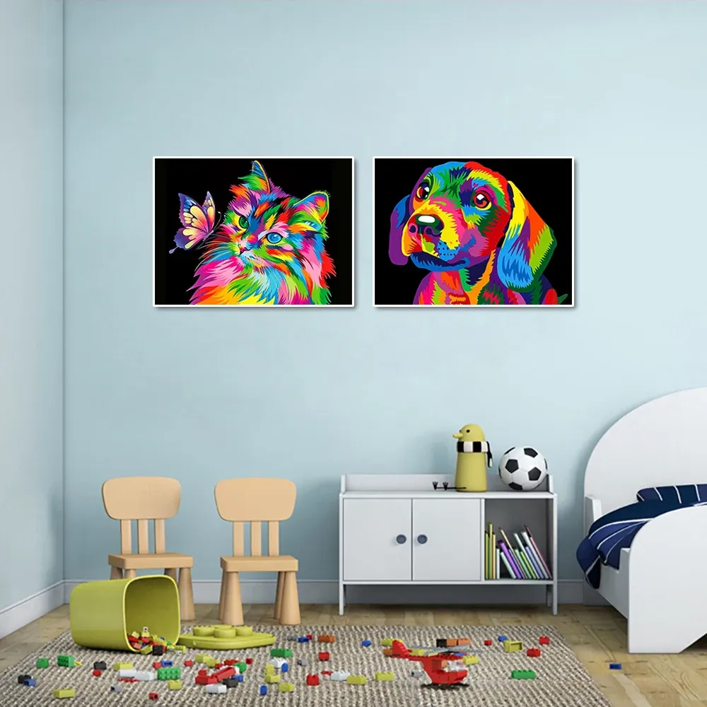Peinture diamant animal 20x30 à 40x50 cm