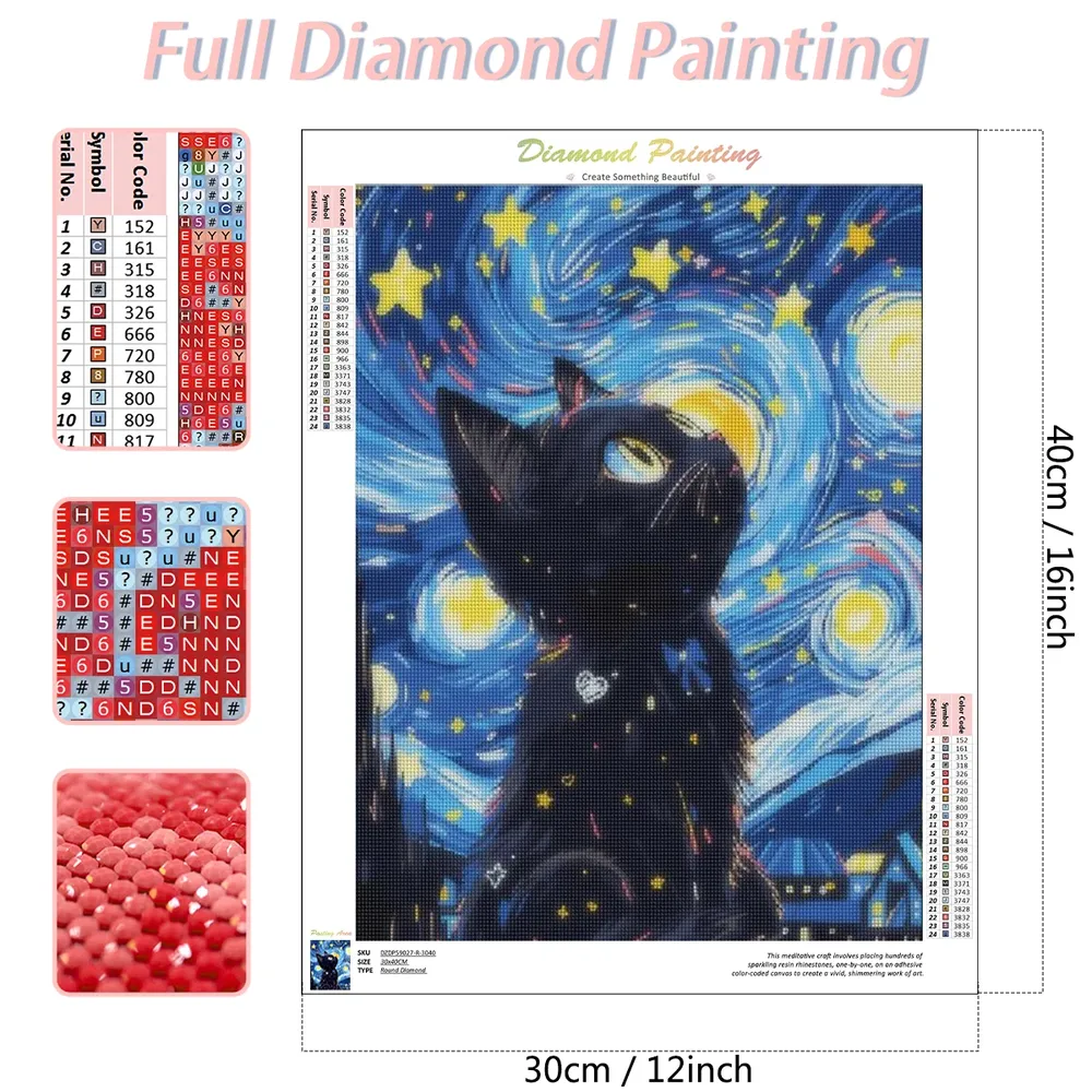Peinture diamant animal 25x25 à 40x40 cm