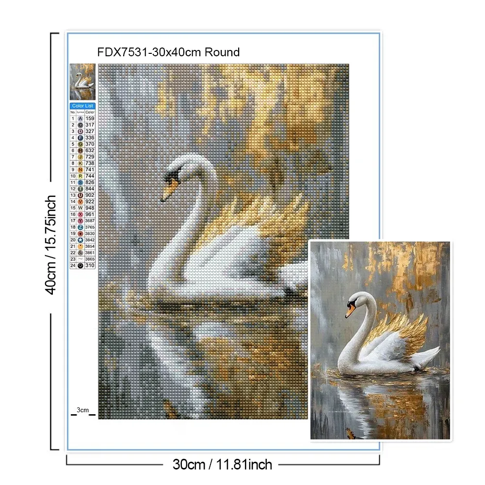 Peinture diamant animal 30x40 à 45x60 cm