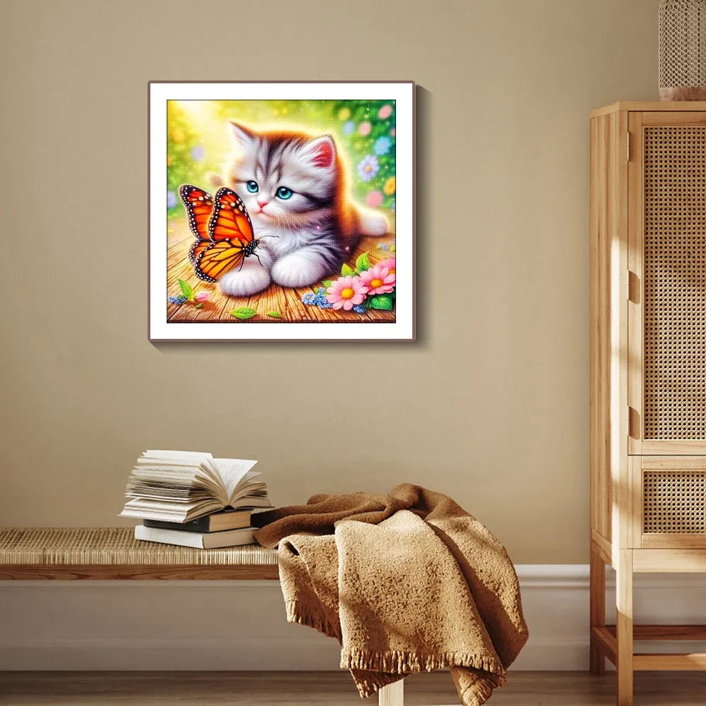 Peinture diamant animaux 30x30 cm chien chat tigre