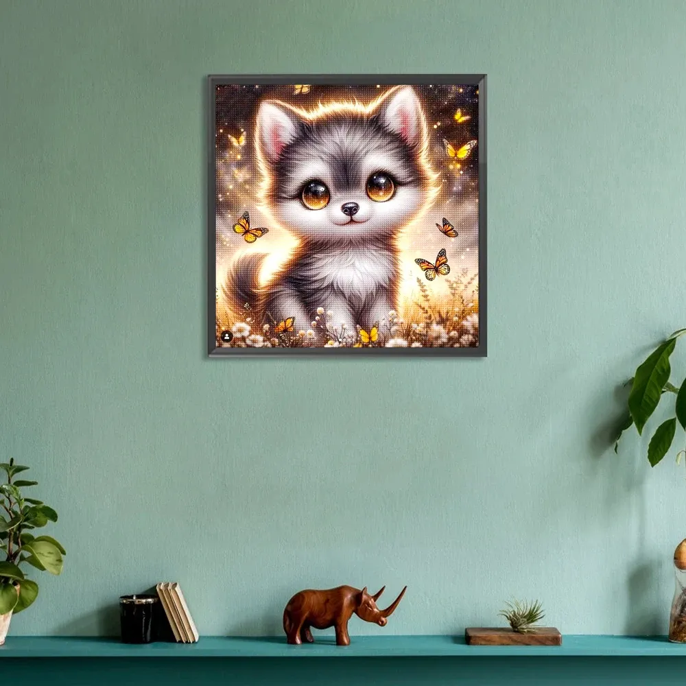 Peinture diamant animaux 30x30 cm chien chat tigre