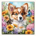 Peinture diamant animaux 30x30 cm chien chat tigre – Couleur VET1923