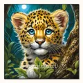 Peinture diamant animaux 30x30 cm chien chat tigre – Couleur VET1924