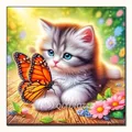 Peinture diamant animaux 30x30 cm chien chat tigre – Couleur VET1926